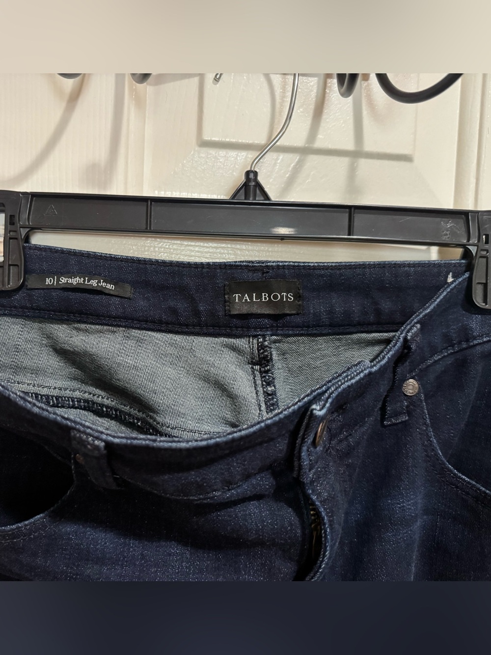 Talbots Straight Leg High Rise Jeans Size 10 Blue Medium Wash - Picture 3 of 4